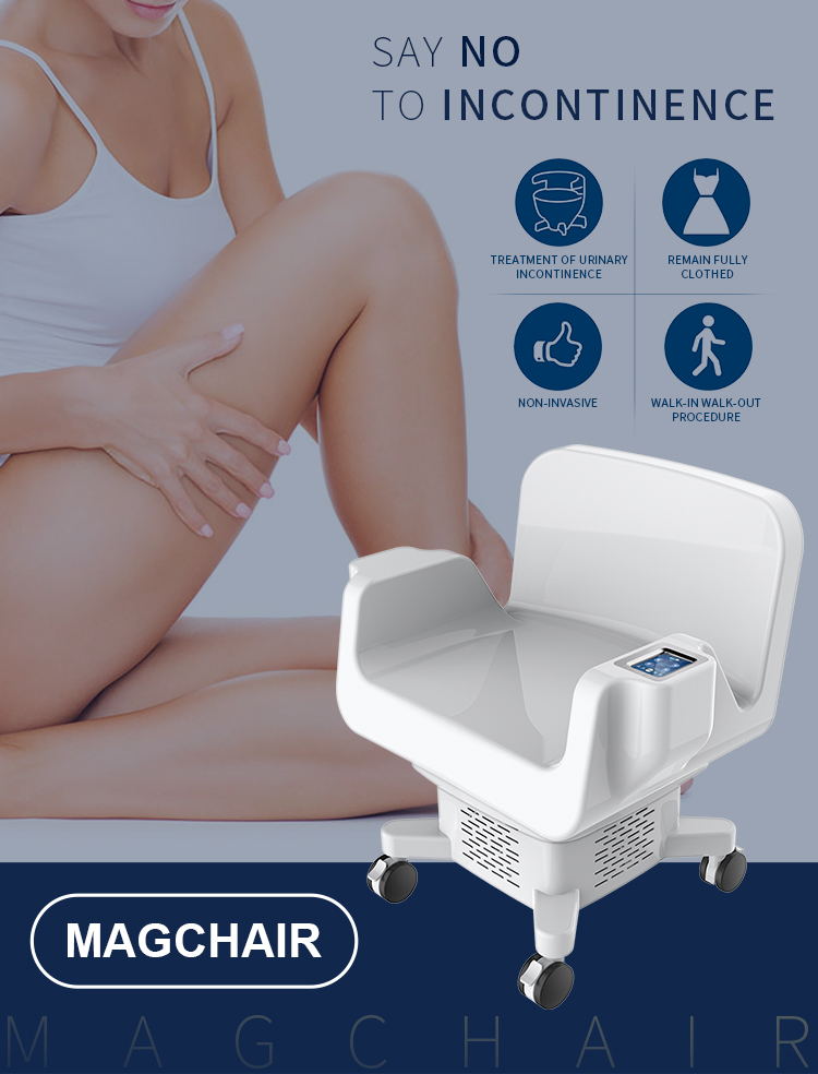 Traitement de chaise électromagnétique de dispositif médical de traitement d'incontinence urinaire de plancher pelvien professionnel pour l'incontinence