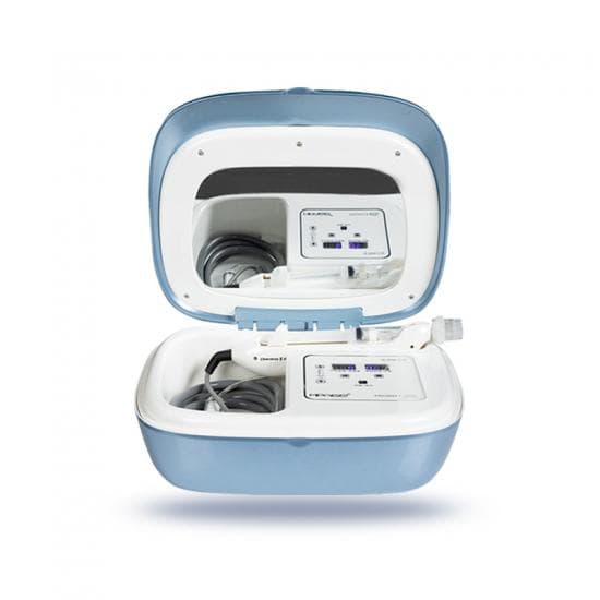 A blue Portable Negative Pressure Beauty Mesotherapy Device For Face Skin Whitening case.