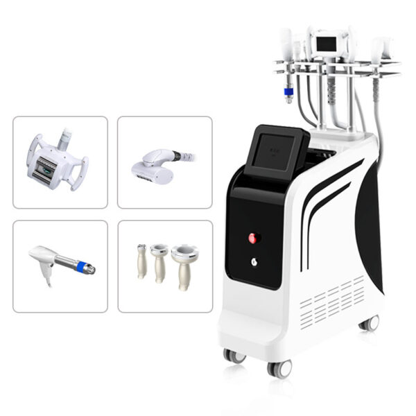 An image of the Skin Tightening RF Acoustic Wave Therapy Machine For Cellulite with different types of equipment for cellulite treatment.