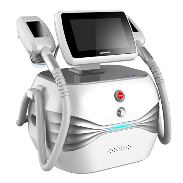 The Innovative Mini Best Coolsculpting Machine For Home Use, a white machine with an LCD screen on it.