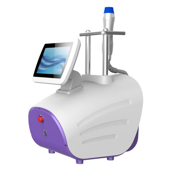 Una macchina portatile per terapia a onde piezoelettriche utilizzata per rimuovere le rughe.