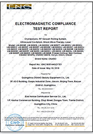 Informe de prueba de EMC doméstico de OSANO