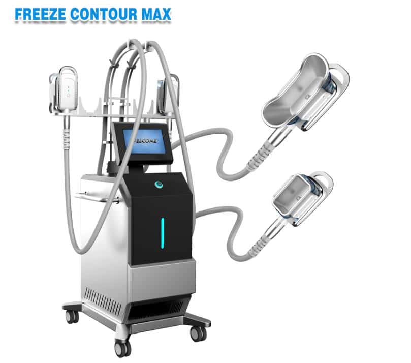 Egy gép képe "freeze contour max" felirattal a Cosmoprof Bologna 2019 kiállításon.
