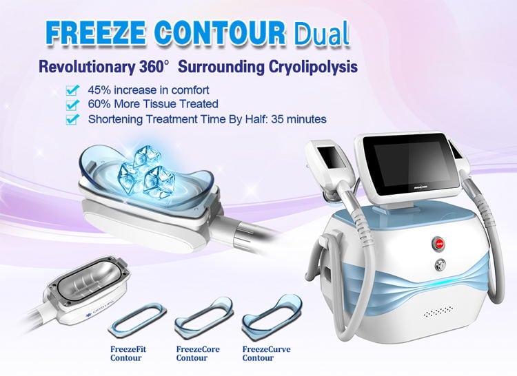 Et billede af en Best Home Equipment Full Body Cryotherapy Cryolipolysis Cellulite Tab Treatment Cryo Weight Loss Machine, brugt til helkropskryoterapi og kryolipolyse.