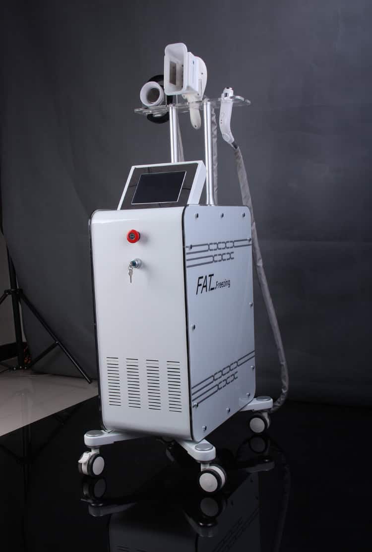 Et billede af en professionel Beauty Machine Factory Cryo Cool Lipo ismaskine til fedtfrysning på et bord.
