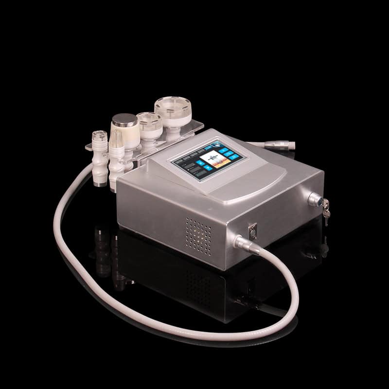 A Portable Rf Cavitation Radio Frequency Treatment With 5M RF Infrared Light connected to a power source, utilizing radio frequency technology for rf cavitation.