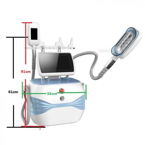 A diagram showing the dimensions of the Best Home Equipment Full Body Cryotherapy Cryolipolysis Cellulite Loss Treatment Cryo Weight Loss Machine for home weight loss.