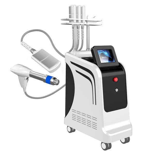 Изображение аппарата, использующего профессиональный аппликатор ударно-волновой терапии Penumatic Coolsculpting для эффективного удаления морщин.