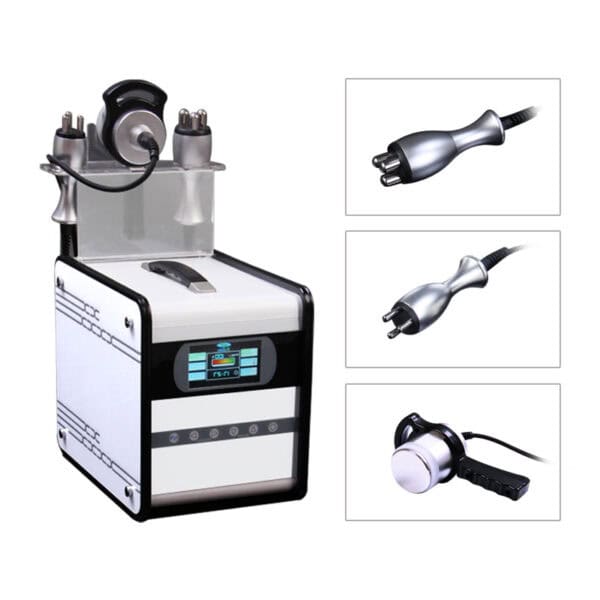A series of Multifunction High Frecuencia Bipolar Rf + Cavitation Liposuction Lipo Beauty Machines designed for beauty treatments, utilizing high frequency technology.