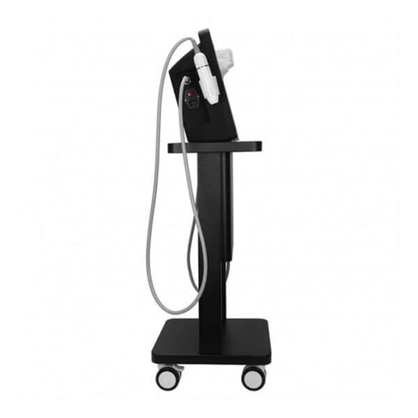 The Best Mini Hifu Machine For Body Slimming on a stand, featuring cutting-edge technology.