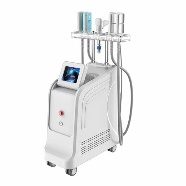 Uma imagem de um aplicador Coolsculpting para terapia por ondas de choque Penumatic de tecnologia profissional, uma máquina usada para remover rugas.