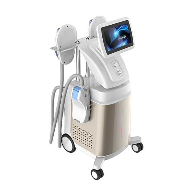Πωλείται μια εικόνα της αναβαθμισμένης έκδοσης μη χειρουργικού μηχανήματος Emsculpt New Technology EMS με ενσωματωμένη τηλεόραση.