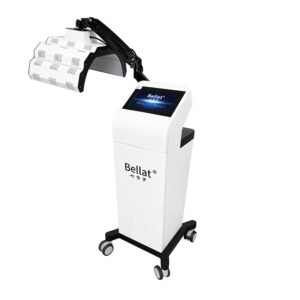 An Beauty Salon Skin Whitening 470nm 590 nm 640nm Spa Acne Treatment LED Light Photo dynamic Therapy PDT Machine with Wheels with a light on it.