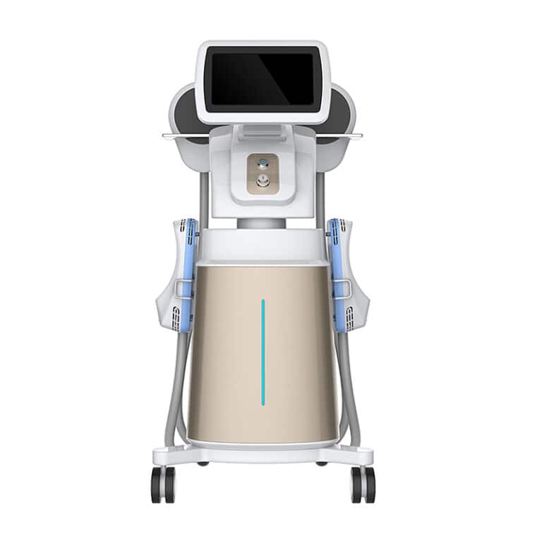 An image of the Upgraded Version Non-surgical EMS Machine For Weight Loss with a monitor for weight loss.
