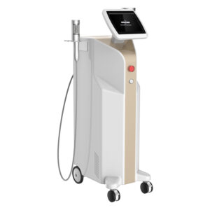 Une image d'une machine d'épilation sur fond blanc avec la toute dernière machine de massage rollétique debout Tech à vendre.