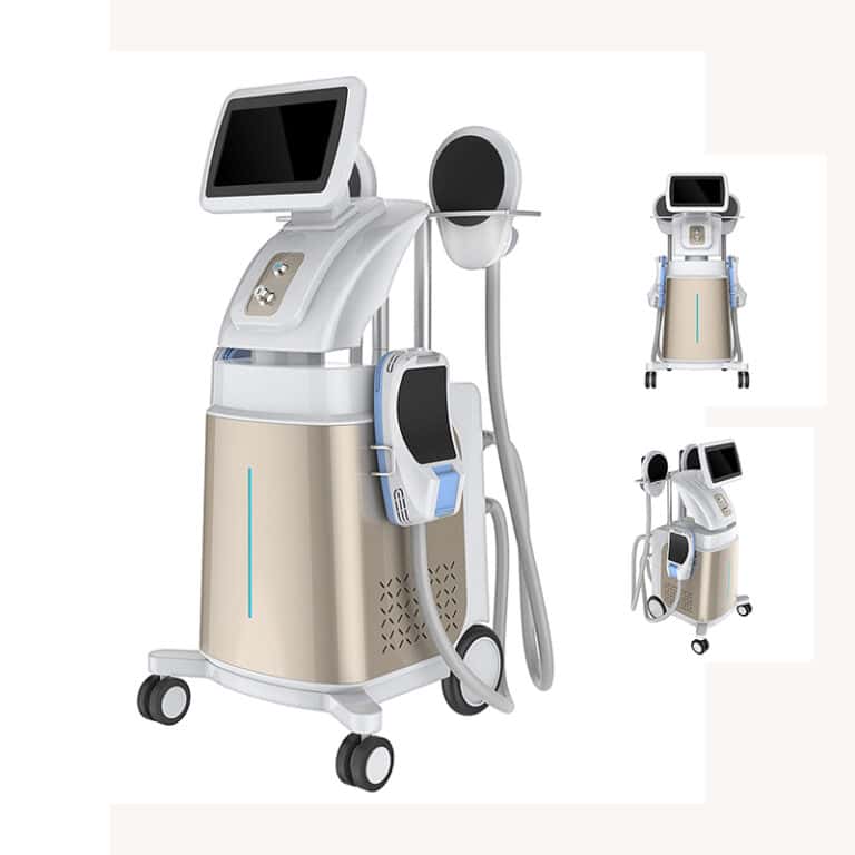 A Non-surgical 3 in 1 EMS Body Slimming Device for facial and body massage.