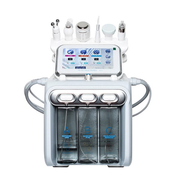 An image of the Best Medilight 6 in 1 Hydrafacial Machine with several different types of equipment.