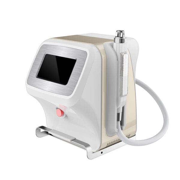 A white Electroporation Cryotherapy Best Microdermabrasion Facial Machine with a hose attached to it, used for microdermabrasion facials.