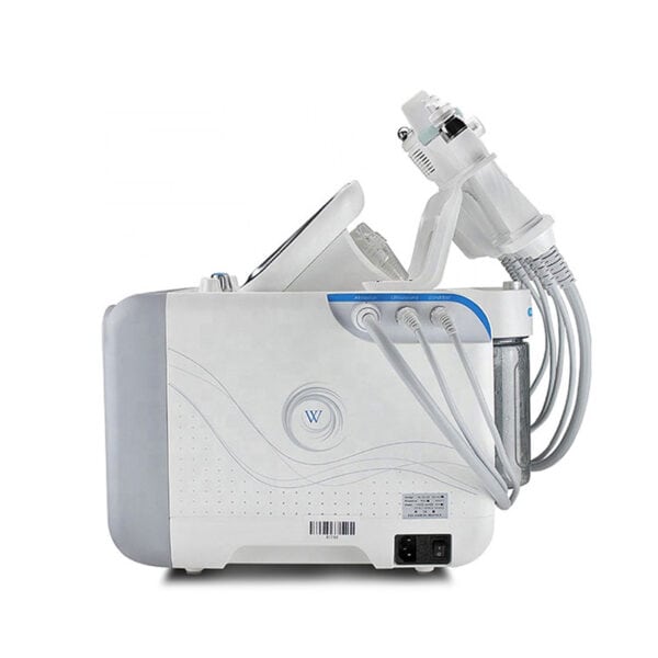 The Best Medilight 6 in 1 Hydrafacial Machine, featuring a sleek white and blue design, stands out against the crisp white background.