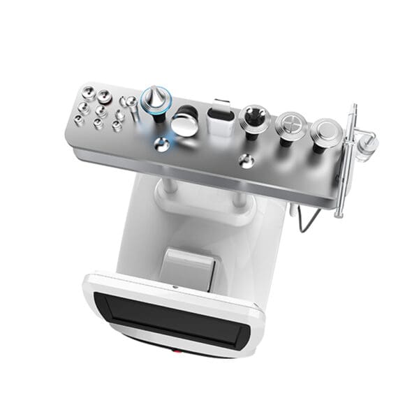 An image of a Facial Multifunction Portable Hydrafacial Machine with an array of buttons.