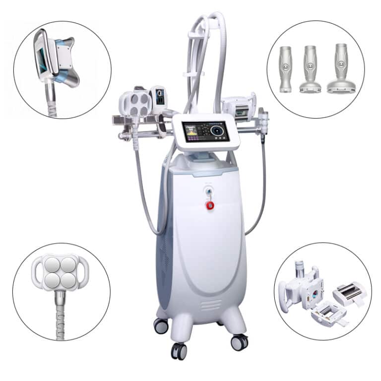 An image of a Multi-Functional Beauty Salon Best Cavitation Machine Professional with different types of body slimming equipment.