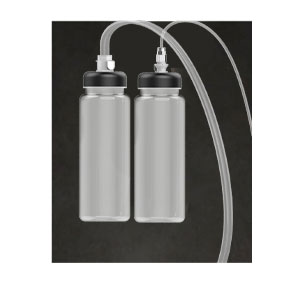 Two bottles with hoses attached to them, resembling a Desktop Facial Skin Blackhead Remover Machine Rejuvenation Multi-functional Skin Care Machine.