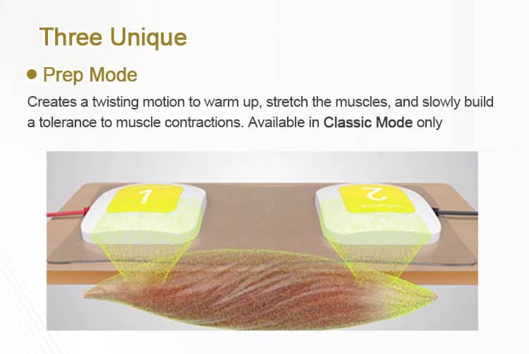 De Trusculpt Flex Machine RF Body Slimming Device 3D Body Sculpt Therapy maakt gebruik van drie unieke voorbereidingsmodi om een beweging te creëren die effectief opwarmt en spieren opbouwt.