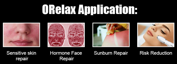 Orelax-applicatie - screenshot voor machines voor gevoelige huidverzorging Cryo-elektroforese Schoonheidsapparaat Gezichtsinstrument Veiligheid voor spa/kliniek/salon.