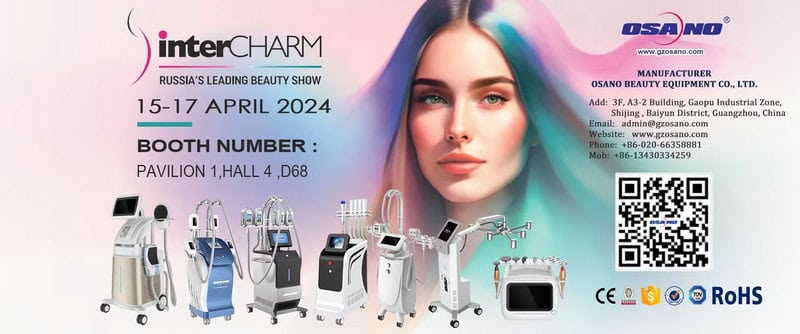 InterCHARM Beauty Show, April 15-17, Russia 2024. See Osano Beauty Equipment at Pavilion 1, Hall 4, D68.