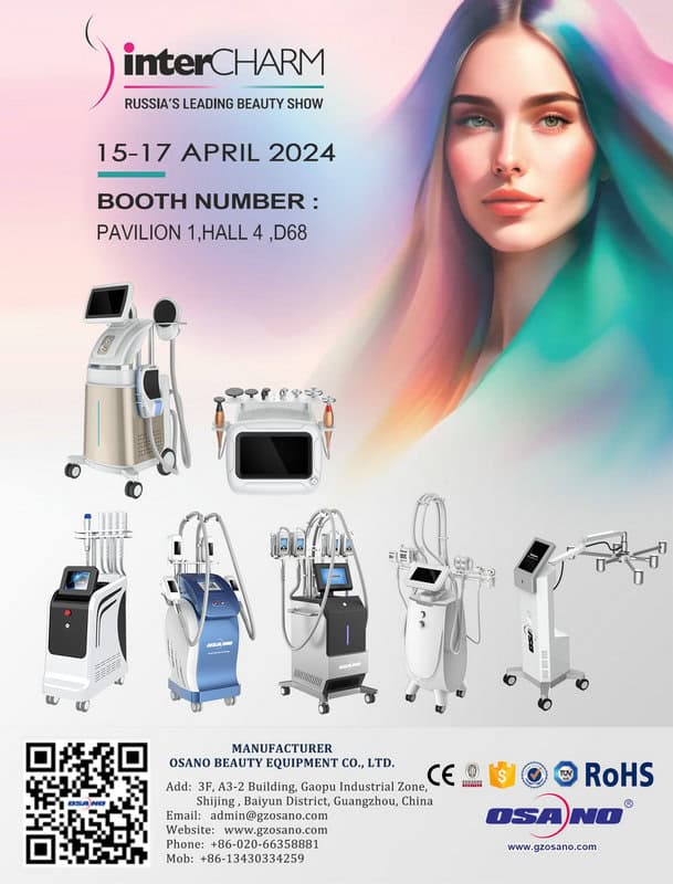 Join us at InterCHARM in Pavilion 1, Hall 4, D68, April 15-17, 2024. Explore advanced beauty devices with Osano Beauty. Don't miss it!