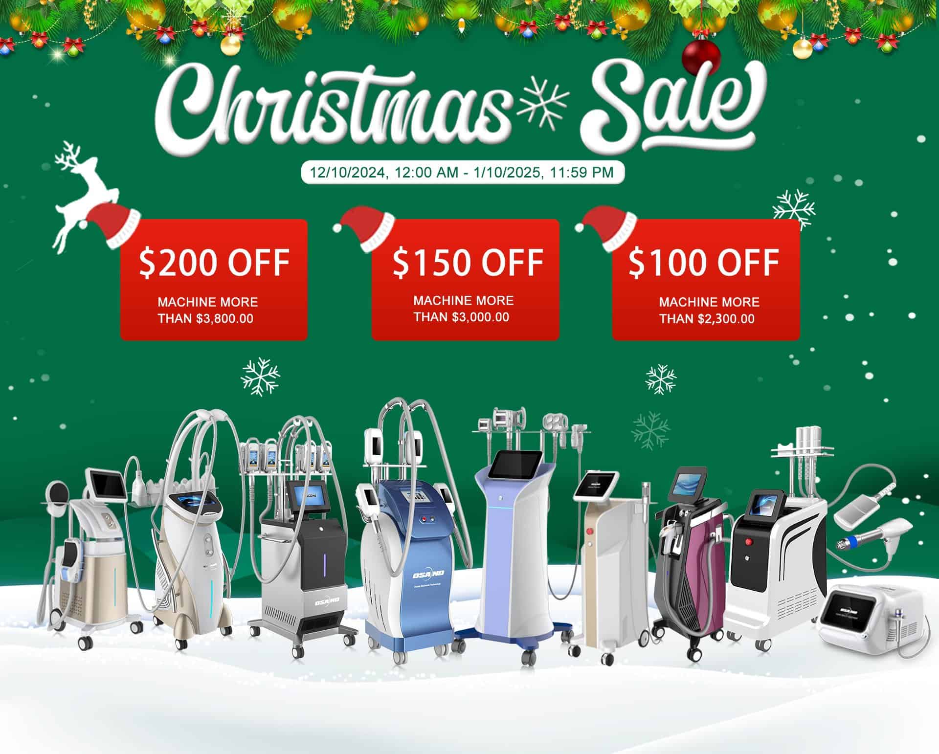 Join our Christmas Sale: Get up to $200 off select machines from 12/10/24 to 1/10/25!