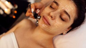 Microdermabrasion facial treatment at a spa for skin rejuvenation and glowing complexion.