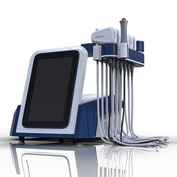 Advanced medical aesthetic device with touchscreen interface for skin treatment and rejuvenation.