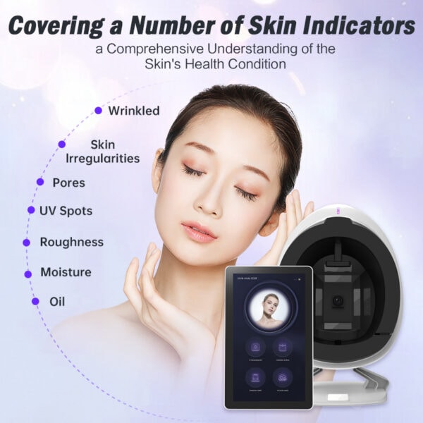 Advanced skin analysis machine with multispectral imaging for detailed skin health assessment.
