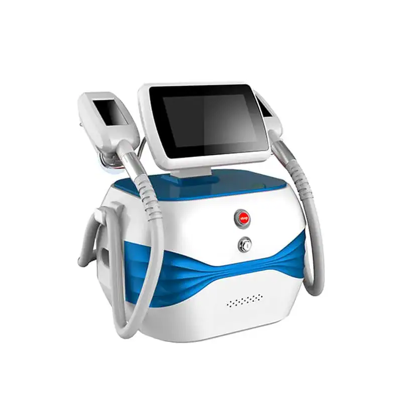Advanced medical laser device with touchscreen interface and dual handpieces for skin therapy and cosmetic procedures.
