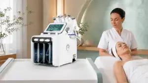 Hydra Dermabrasion and Aqua Facial machines used in spa treatments for skin rejuvenation and cleansing.