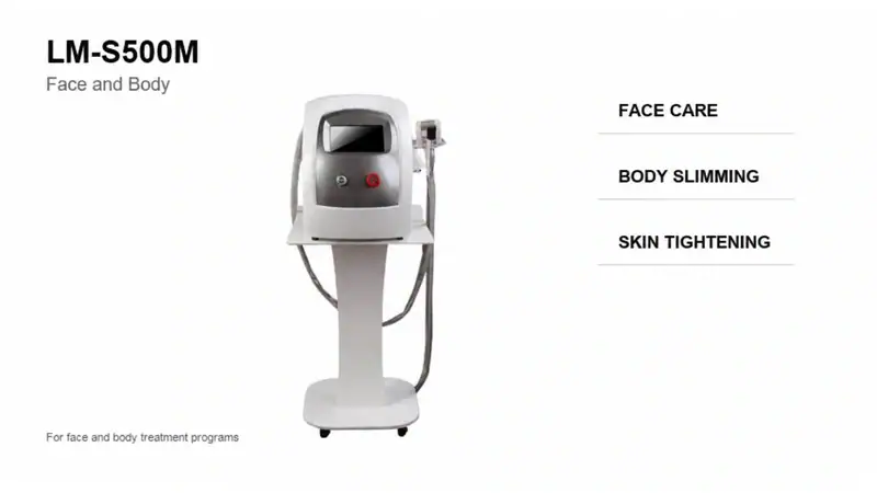 LM-S500M non-invasive device for face and body contouring, skin tightening, and body slimming treatments at aesthetic clinics.